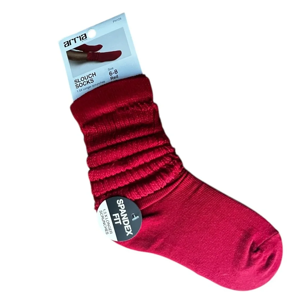 3 Pack Arria Slouch Socks Bundle Spandex Fit Retro Aerobics Y2K Gift Shoe Sz 6-8